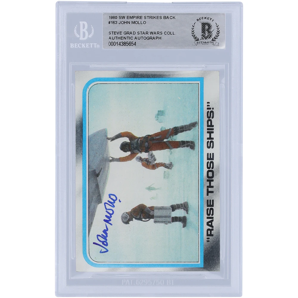 John Mollo Star Wars Autographed 1980 Topps The Empire Strikes Back #163 BAS Authenticated Card