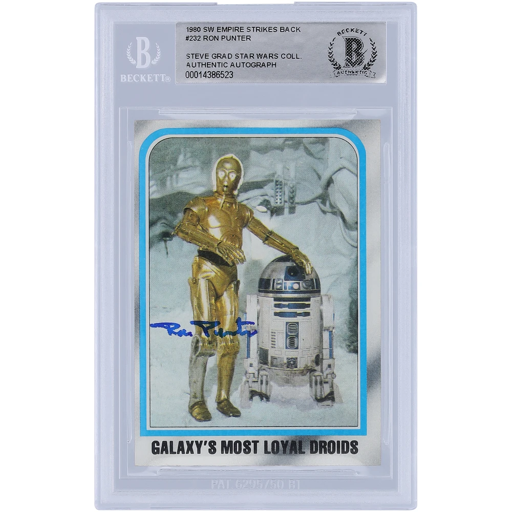 Ron Punter Star Wars Autographed 1980 Topps The Empire Strikes Back #232 BAS Authenticated Card