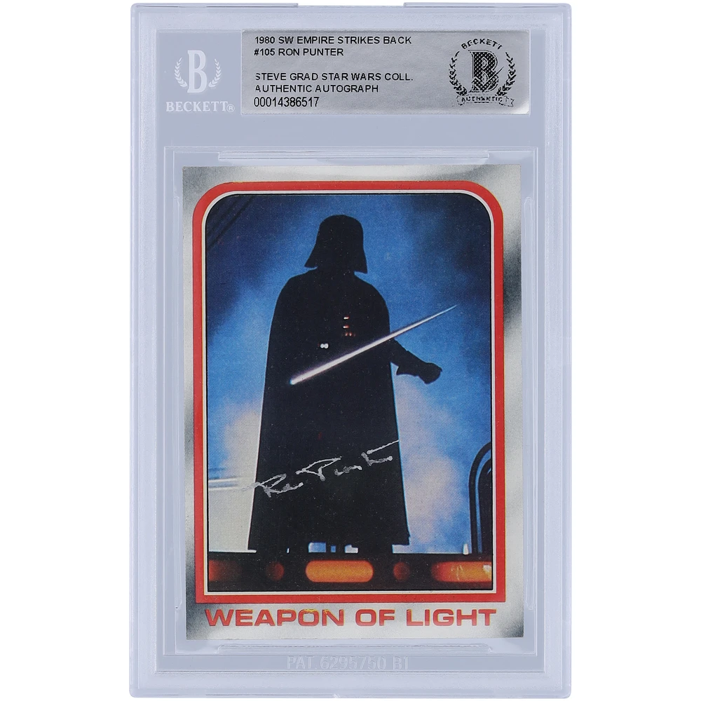 Ron Punter Star Wars Autographed 1980 Topps The Empire Strikes Back #105 BAS Authenticated Card
