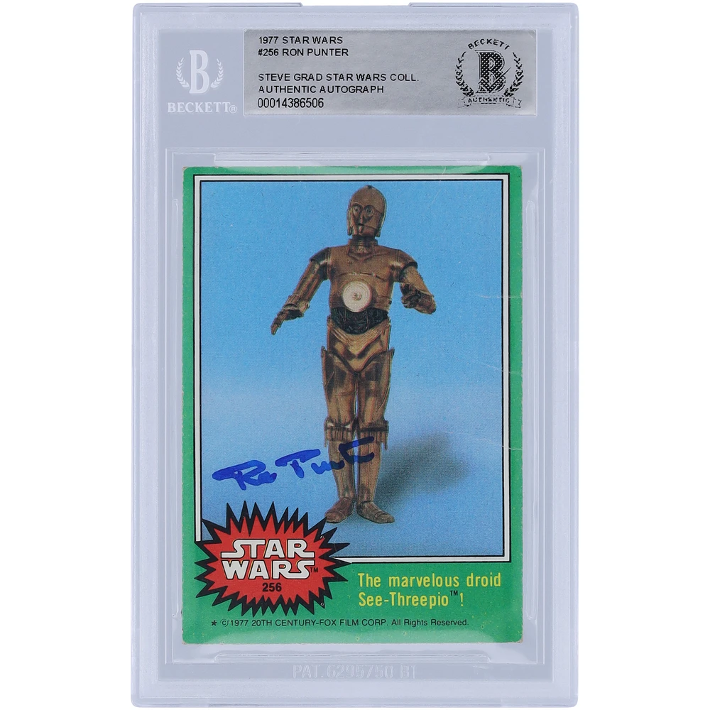 Ron Punter Autographed 1977 Topps Star Wars #256 BAS Authenticated Card