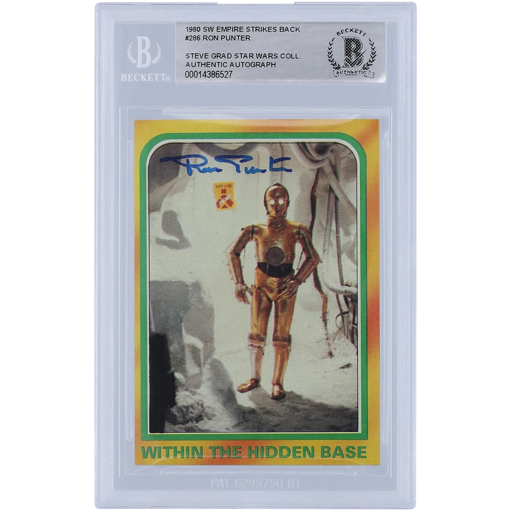 Ron Punter Star Wars Autographed 1980 Topps The Empire Strikes Back #286 BAS Authenticated Card