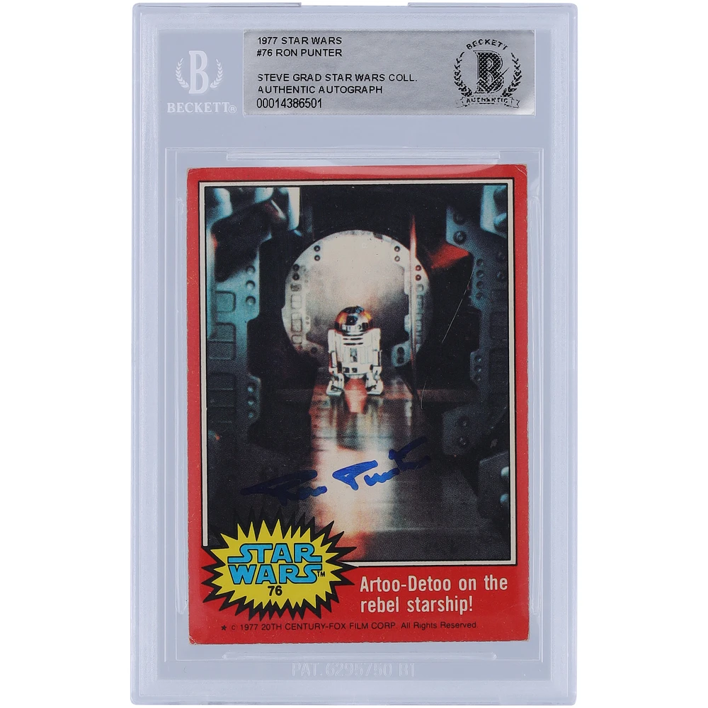 Ron Punter Autographed 1977 Topps Star Wars #76 BAS Authenticated Card