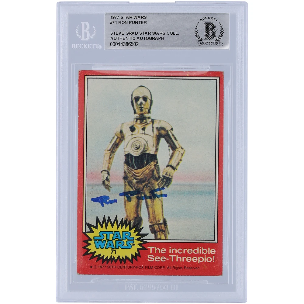 Ron Punter Autographed 1977 Topps Star Wars #71 BAS Authenticated Card