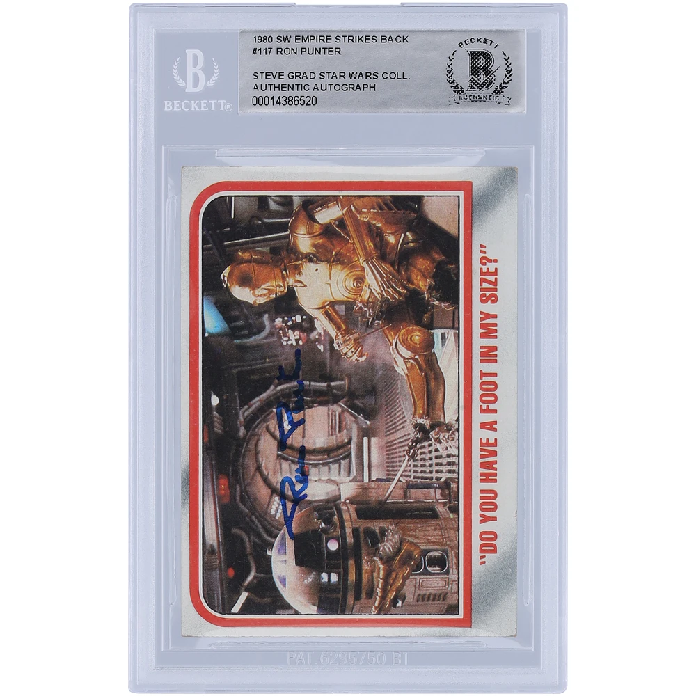 Ron Punter Star Wars Autographed 1980 Topps The Empire Strikes Back #117 BAS Authenticated Card