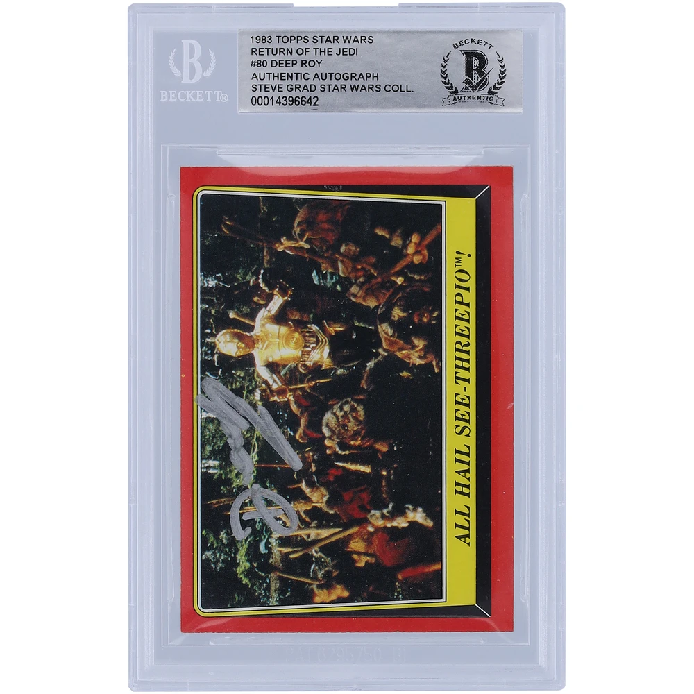 Deep Roy Star Wars Autographed 1983 Topps Return of the Jedi #80 BAS Authenticated Card
