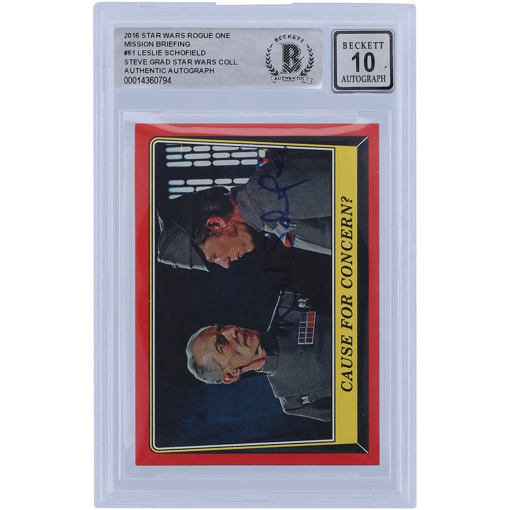 Leslie Schofield Star Wars Autographed 2016 Topps #61 BAS Authenticated 10 Card