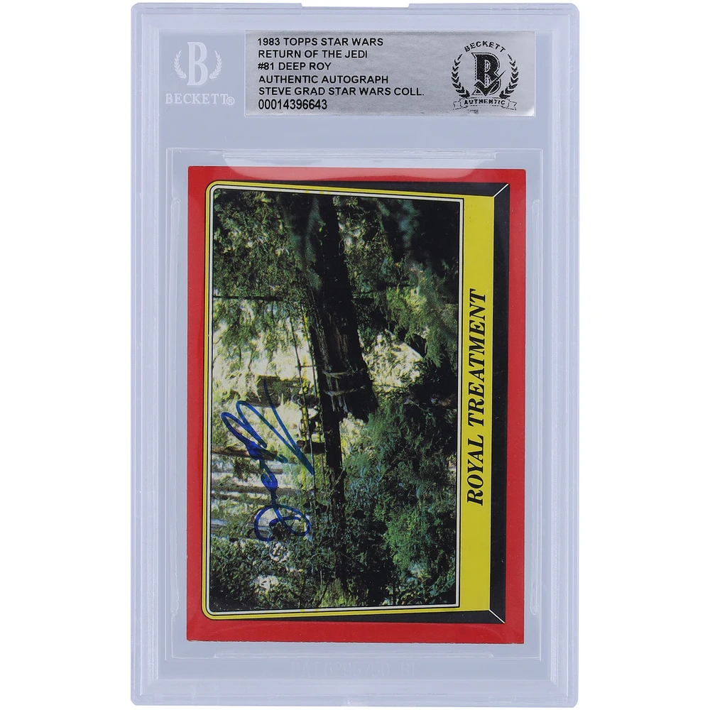 Deep Roy Star Wars Autographed 1983 Topps Return of the Jedi #81 BAS Authenticated Card