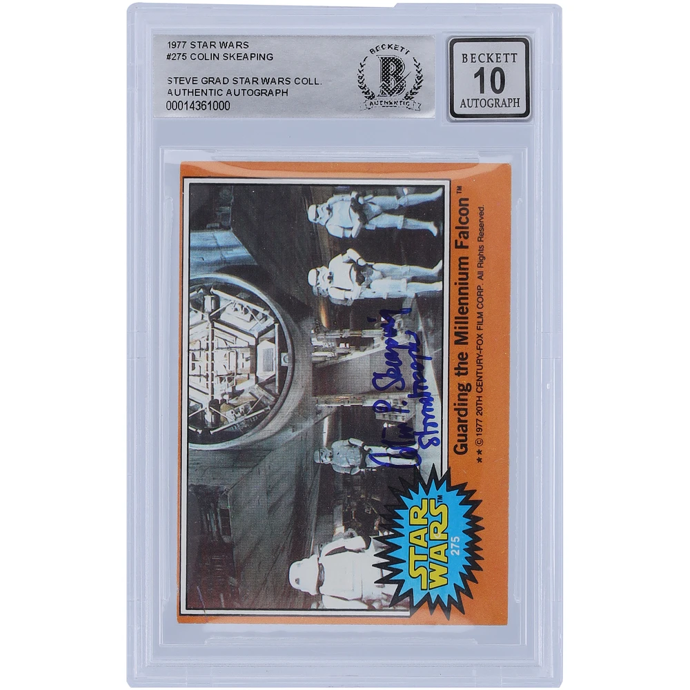 Colin Skeaping Autographed 1977 Topps Star Wars #275 BAS Authenticated 10 Card with "Stormtrooper" Inscription