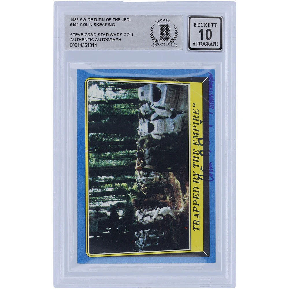 Colin Skeaping Star Wars Autographed 1983 Topps #191 BAS Authenticated 10 Card with "Stormtrooper" Inscription