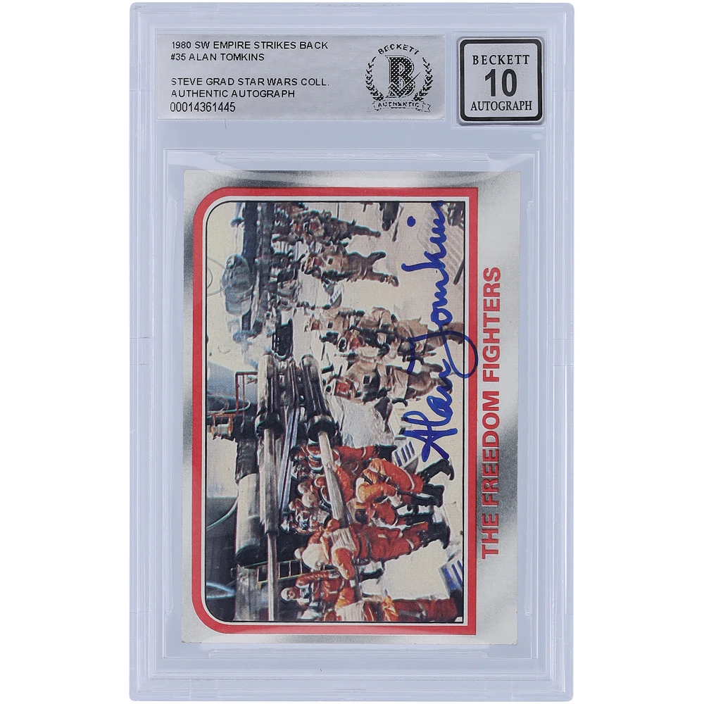 Alan Tomkins Star Wars Autographed 1980 Topps The Empire Strikes Back #35 BAS Authenticated 10 Card