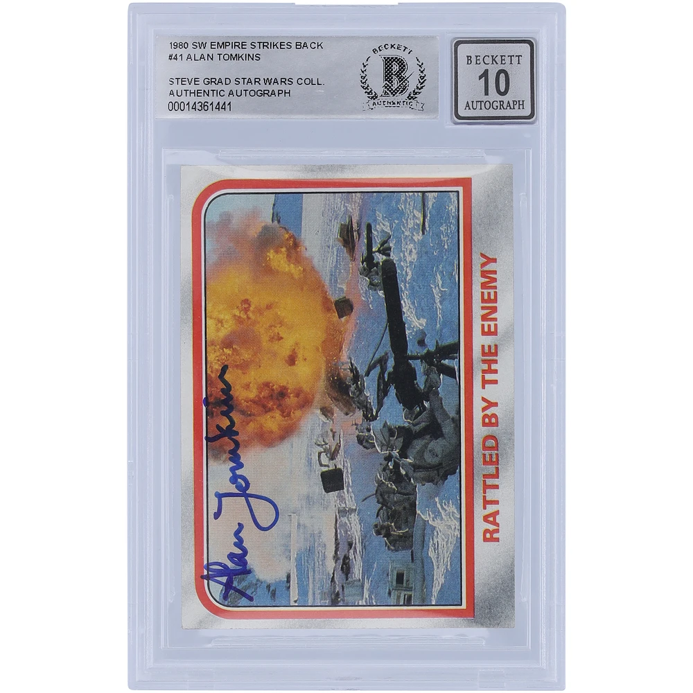 Alan Tomkins Star Wars Autographed 1980 Topps The Empire Strikes Back #41 BAS Authenticated 10 Card