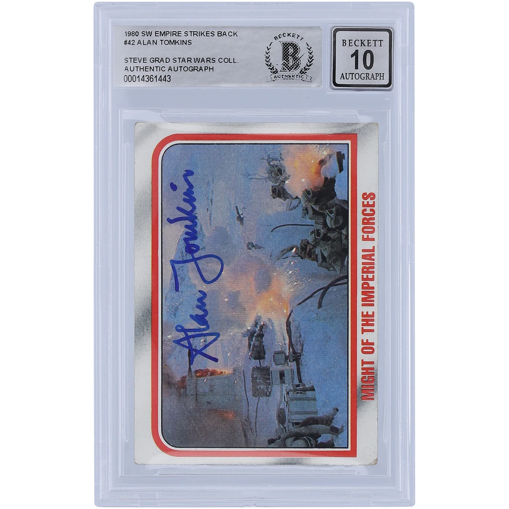 Alan Tomkins Star Wars Autographed 1980 Topps The Empire Strikes Back #42 BAS Authenticated 10 Card