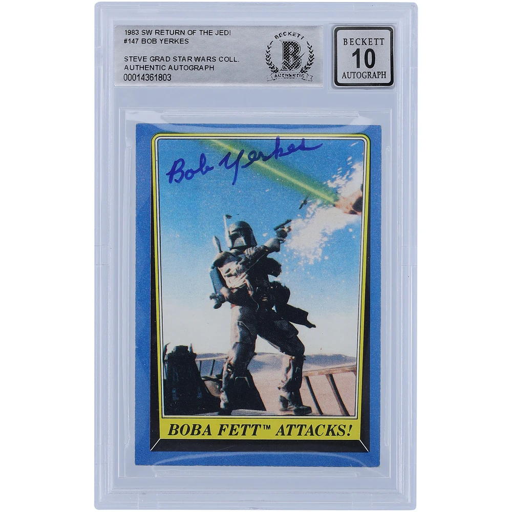 Bob Yerkes Star Wars Autographed 1983 Topps Return of the Jedi #147 BAS Authenticated 10 Card