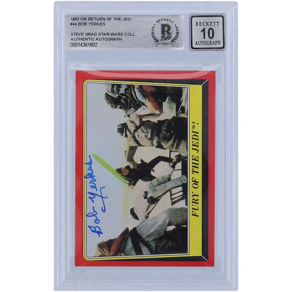 Bob Yerkes Star Wars Autographed 1983 Topps Return of the Jedi #44 BAS Authenticated 10 Card