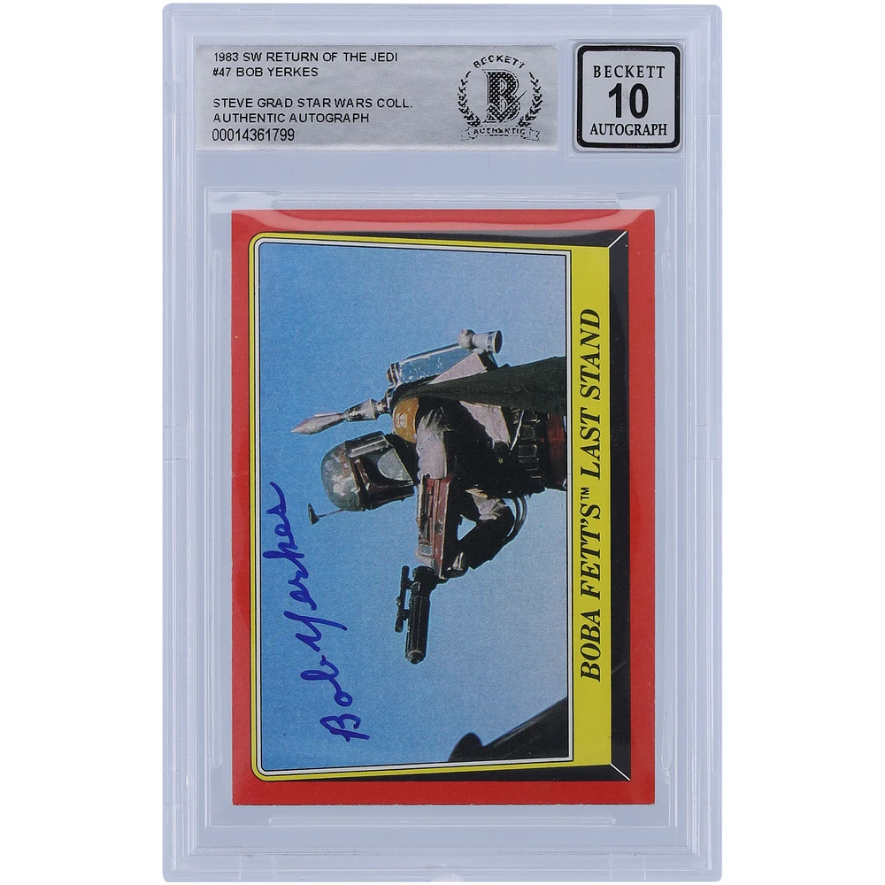Bob Yerkes Star Wars Autographed 1983 Topps Return of the Jedi #47 BAS Authenticated 10 Card