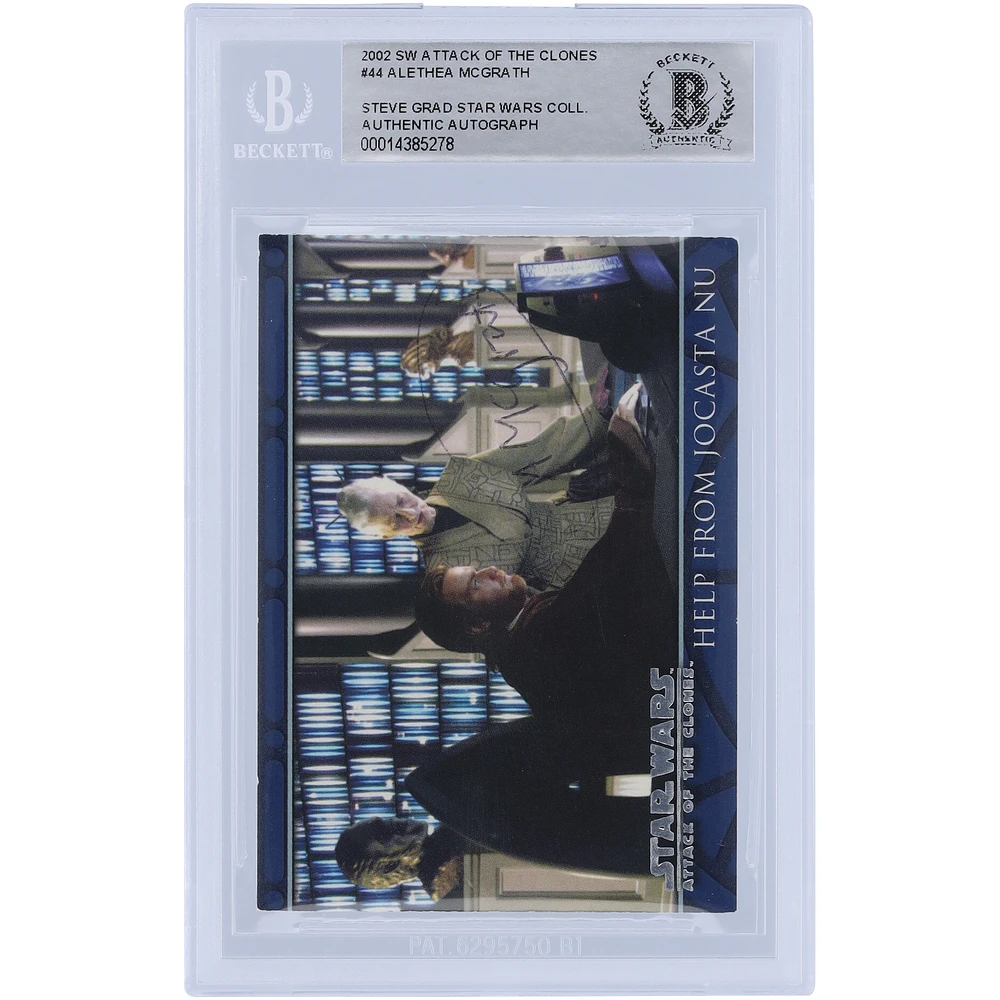 Alethea McGrath Star Wars Autographed 2002 Topps Attack Of The Clones #44 BGS Authenticated Card
