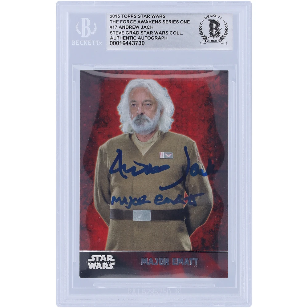 Andrew Jack Star Wars Autographed 2015 Topps Journey To The Force Awakens #17 BGS Authenticated Card