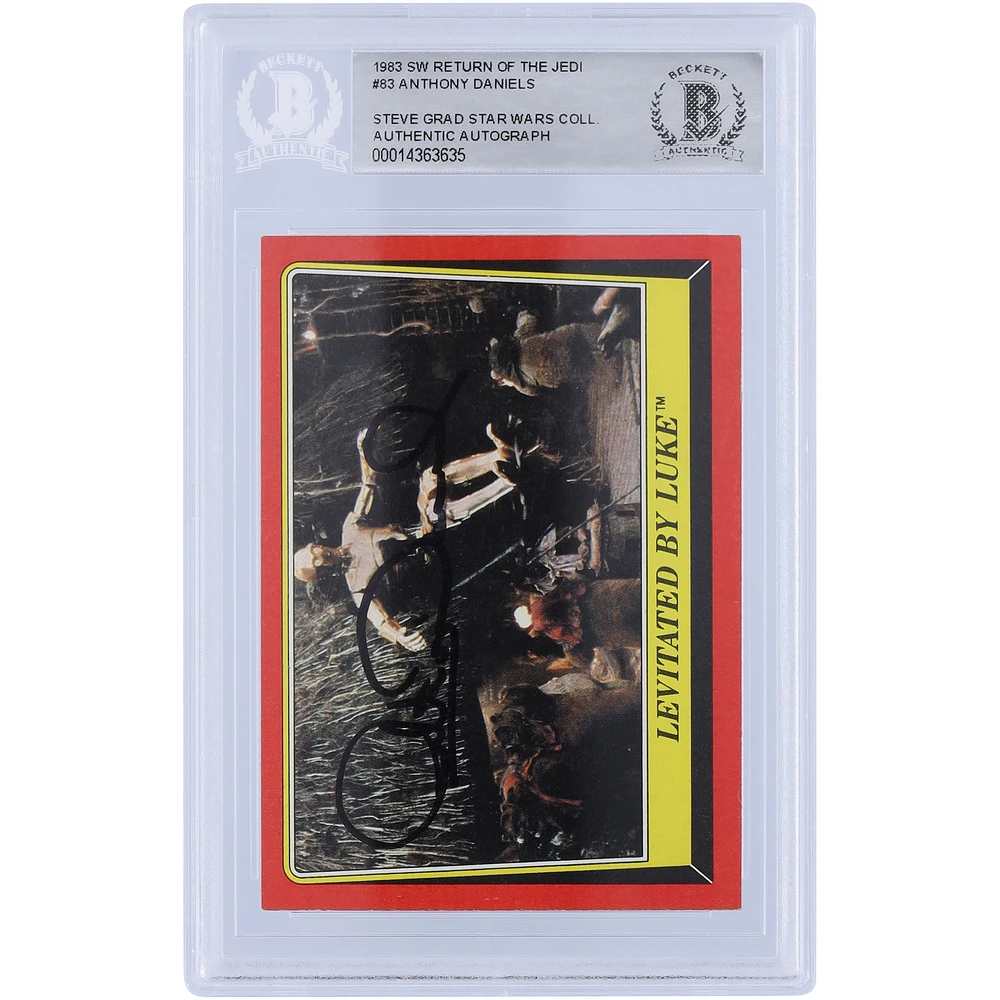 Anthony Daniels Star Wars Autographed 1983 Topps Return of the Jedi C-3PO #83 BGS Authenticated Card
