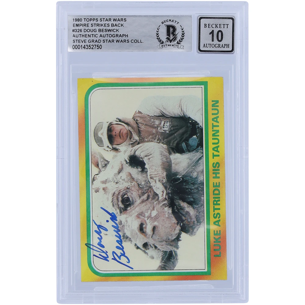 Doug Beswick Star Wars Autographed 1980 Topps The Empire Strikes Back #326 BGS Authenticated 10 Card