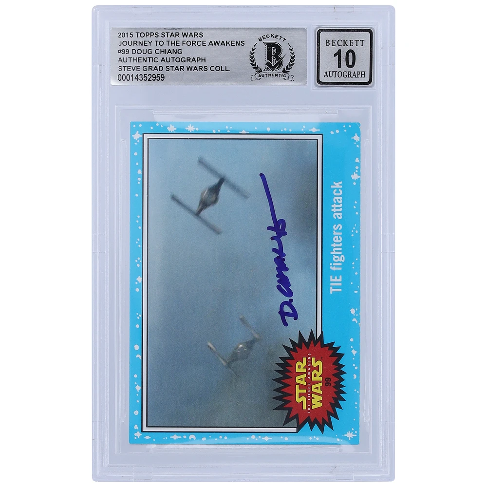 Doug Chiang Star Wars Autographed 2015 Topps Journey To The Force Awakens #99 BGS Authenticated 10 Card