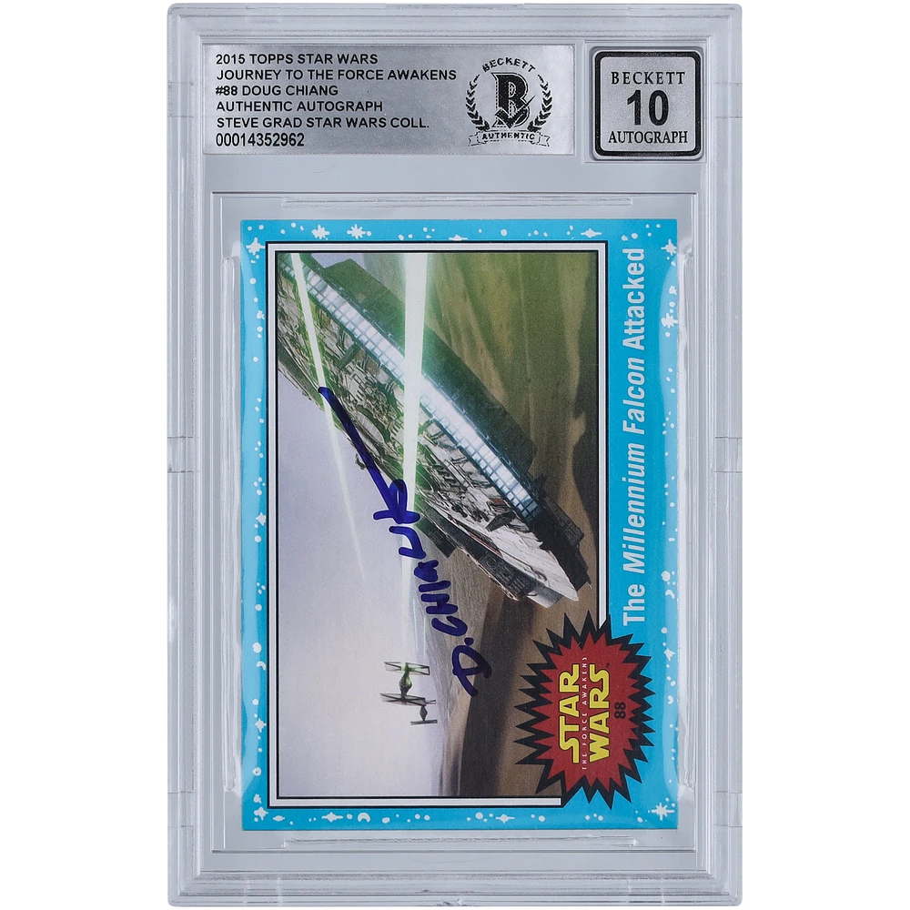 Doug Chiang Star Wars Autographed 2015 Topps Journey To The Force Awakens #88 BGS Authenticated 10 Card