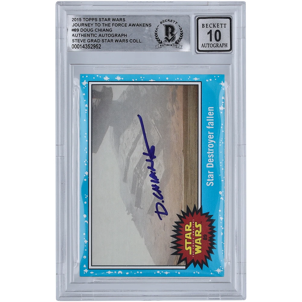 Doug Chiang Star Wars Autographed 2015 Topps Journey To The Force Awakens #89 BGS Authenticated 10 Card