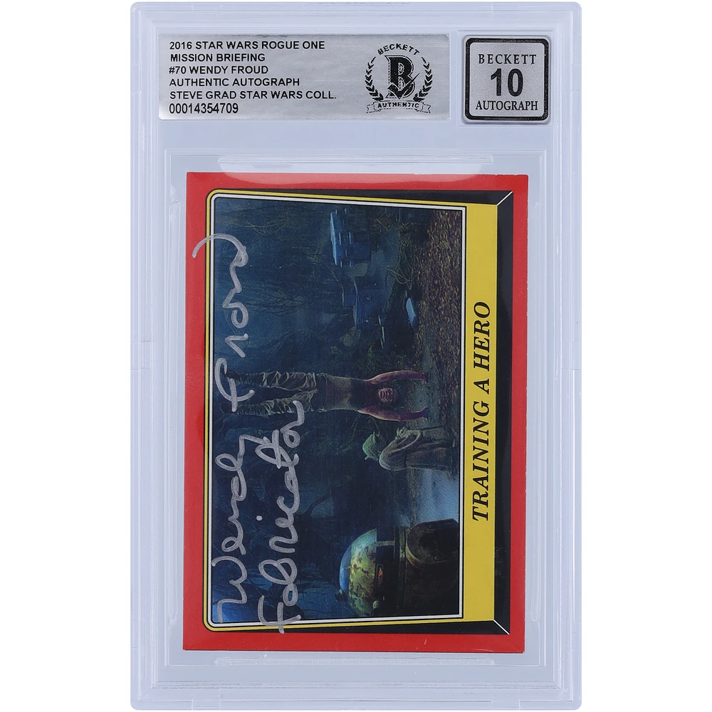 Wendy Froud Star Wars Autographed 2016 Topps Rogue One Mission Briefing #70 BGS Authenticated 10 Card with "Fabricator" Inscription