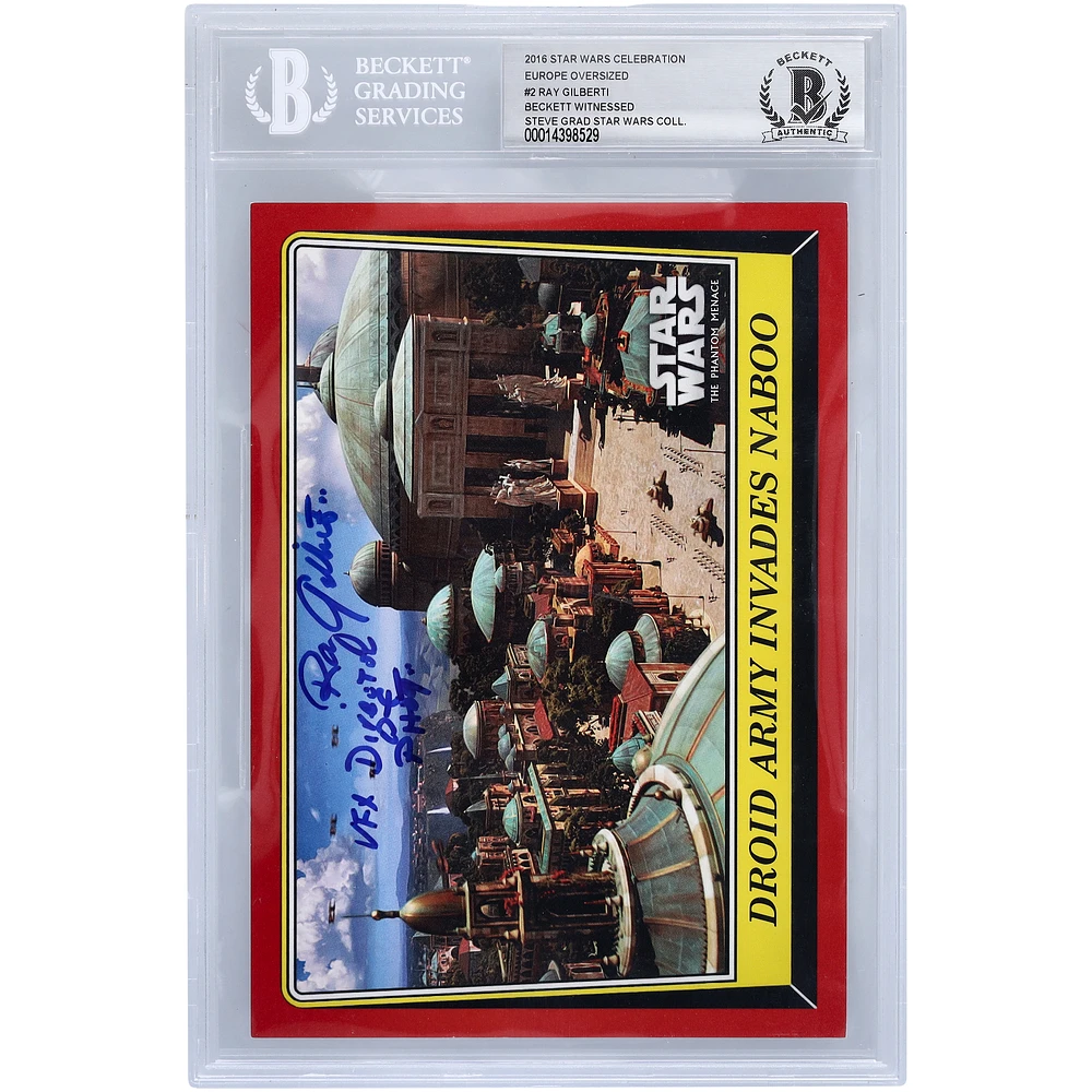 Ray Gilberti Autographed 2016 Topps Star Wars Celebration Europe Oversized #2 BGS Authenticated Card with "VFX Director of Photo" Inscription