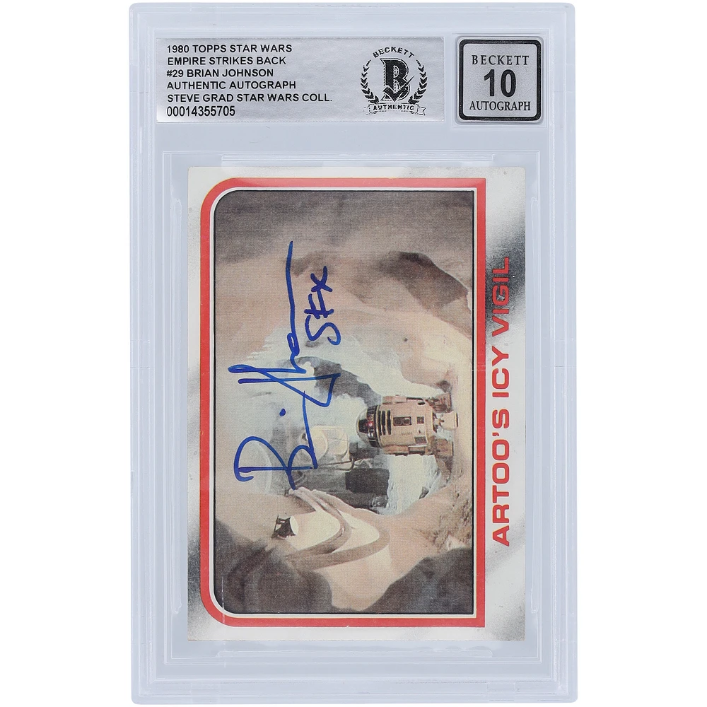 Brian Johnson Star Wars Autographed 1980 Topps The Empire Strikes Back #29 BGS Authenticated 10 Card with "SFX" Inscription