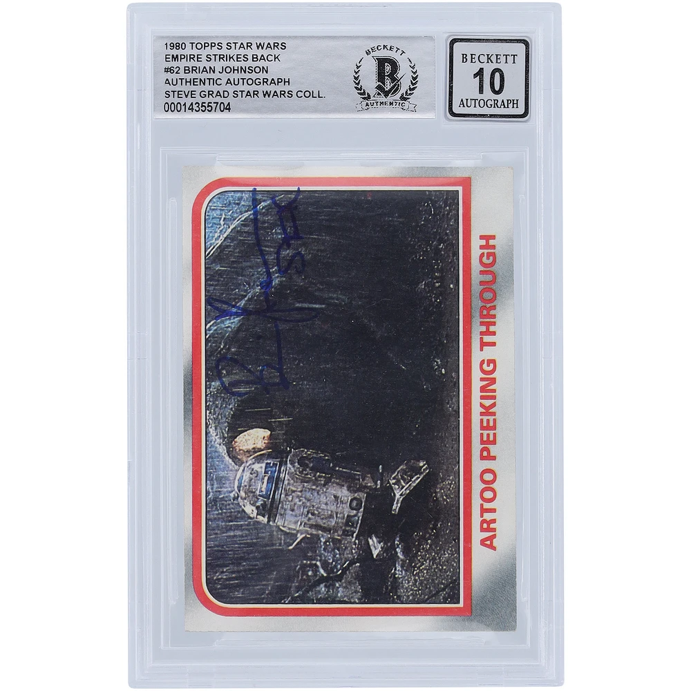 Brian Johnson Star Wars Autographed 1980 Topps The Empire Strikes Back #62 BGS Authenticated 10 Card with "SFX" Inscription