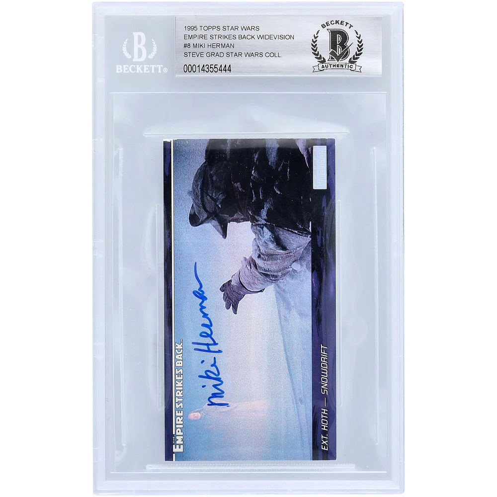 Miki Herman Star Wars Autographed 1995 Topps The Empire Strikes Back Widevision #8 BGS Authenticated 10 Card
