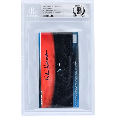 Miki Herman Star Wars Autographed 1995 Topps Widevision #81 BGS Authenticated 10 Card