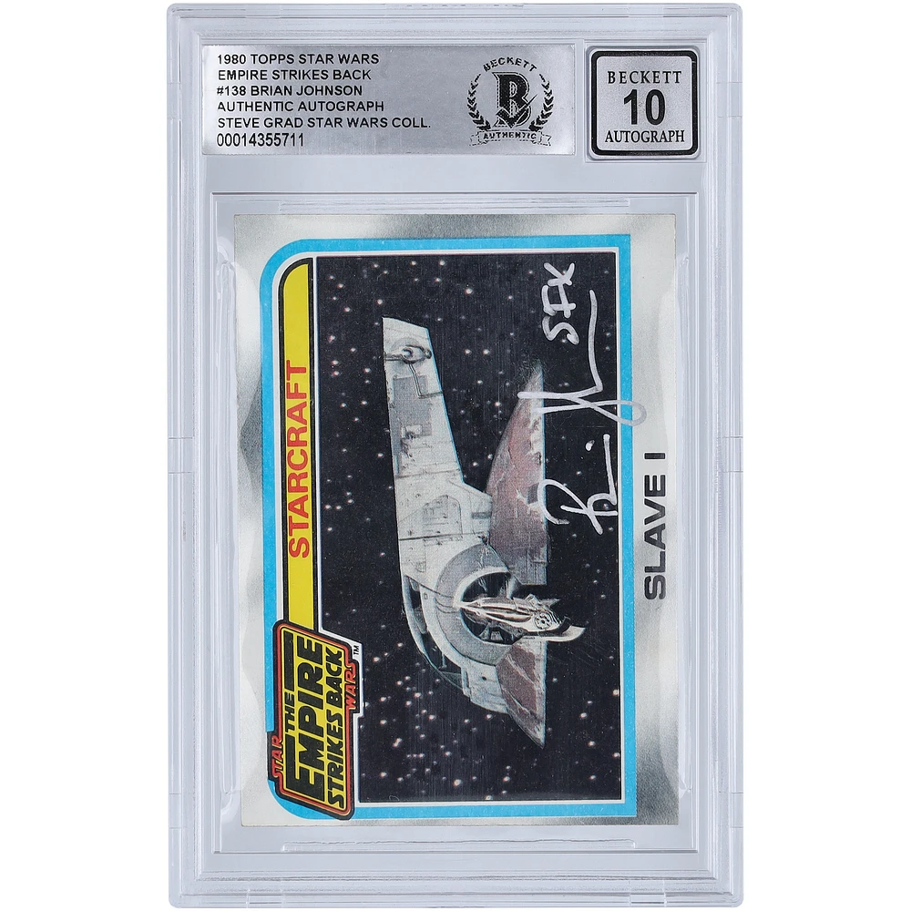 Brian Johnson Star Wars Autographed 1980 Topps The Empire Strikes Back #138 BGS Authenticated 10 Card with "SFX" Inscription