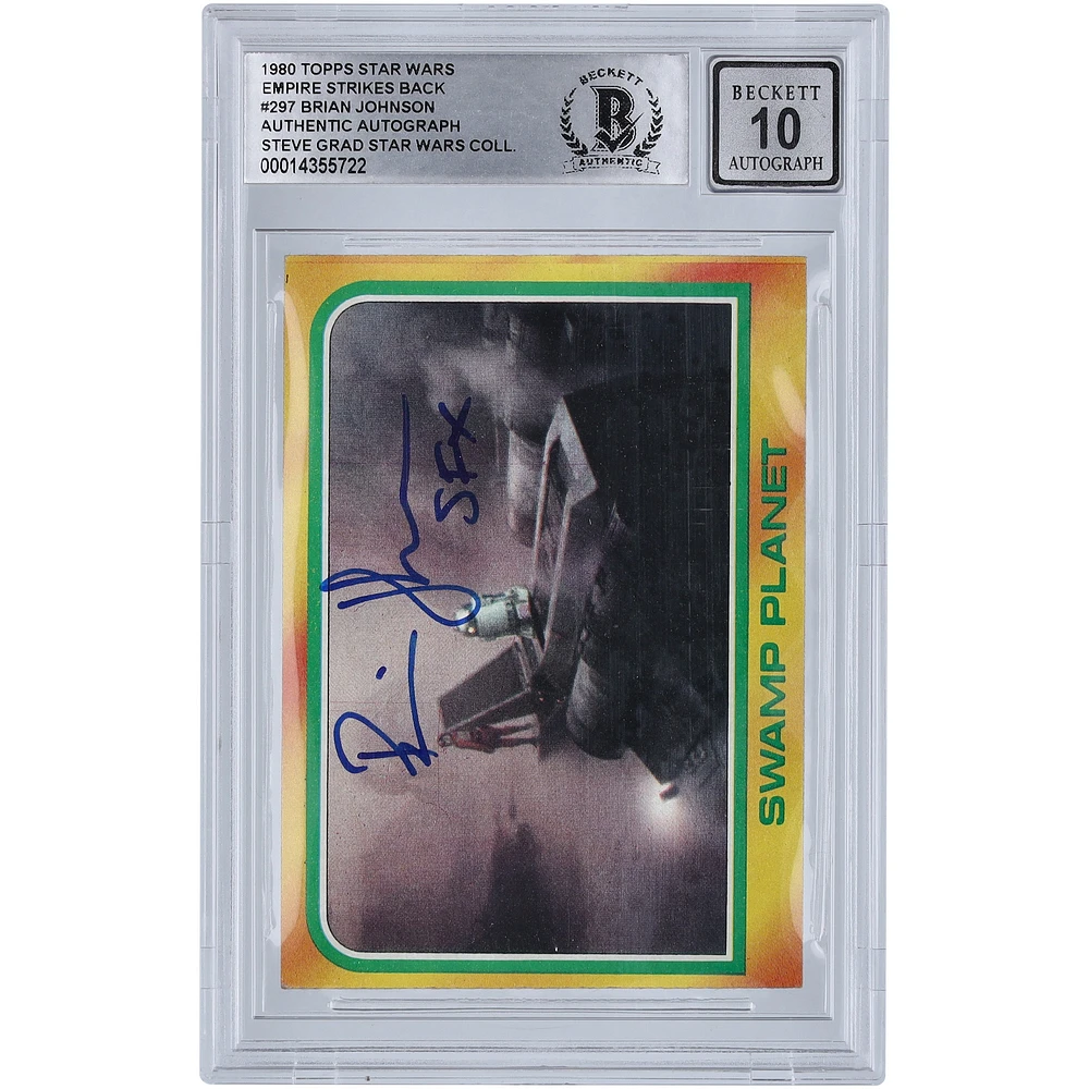 Brian Johnson Star Wars Autographed 1980 Topps The Empire Strikes Back #297 BGS Authenticated 10 Card with "SFX" Inscription