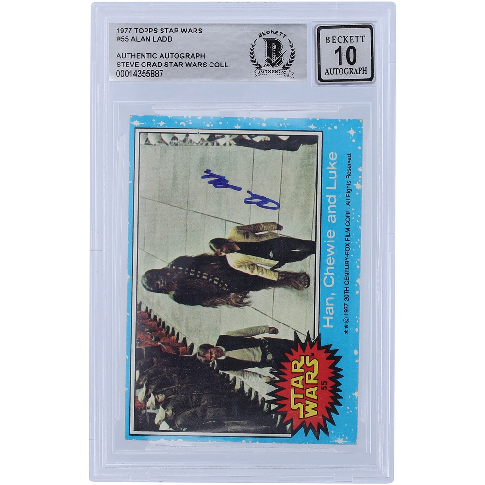 Alan Ladd Jr. Autographed 1977 Topps Star Wars #55 BGS Authenticated 10 Card