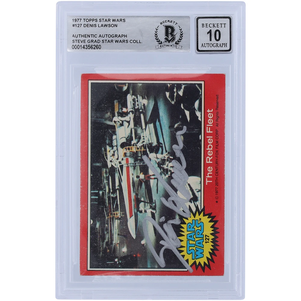 Denis Lawson Autographed 1977 Topps Star Wars Series 1 #127 BGS Authenticated 10 Card
