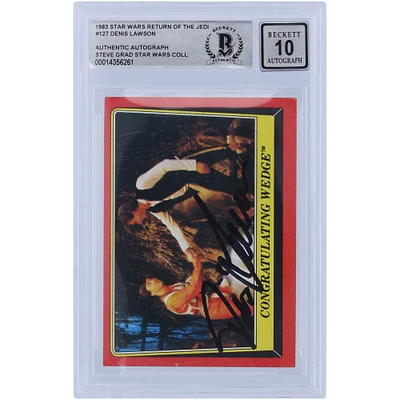 Denis Lawson Star Wars Autographed 1983 Topps Return of the Jedi #127 BGS Authenticated 10 Card