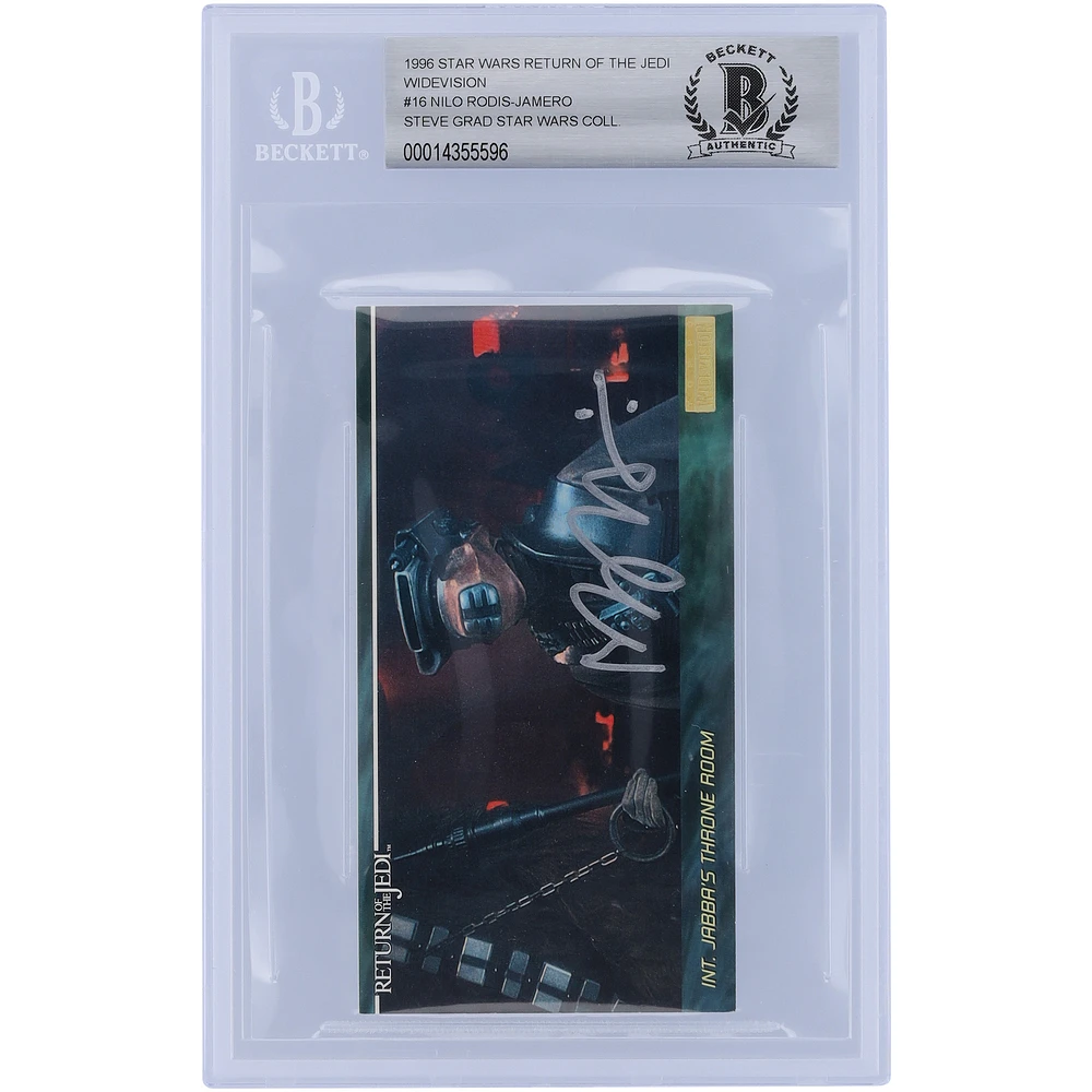 Nilo Rodis-Jamero Star Wars Autographed 1996 Topps Return of the Jedi Widevision #16 BGS Authenticated 10 Card