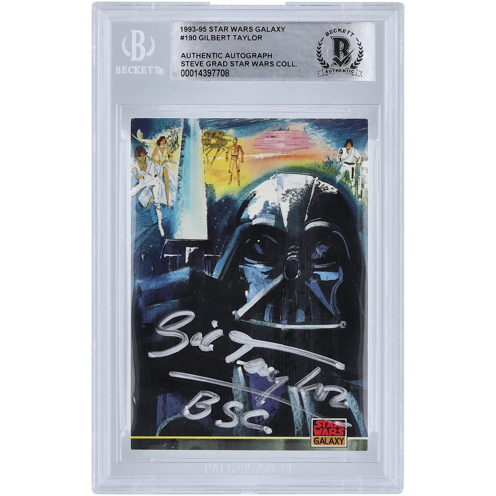 Gilbert Taylor Star Wars Autographed 1993-95 Topps Galaxy #190 BGS Authenticated Card with "BSC" Inscription