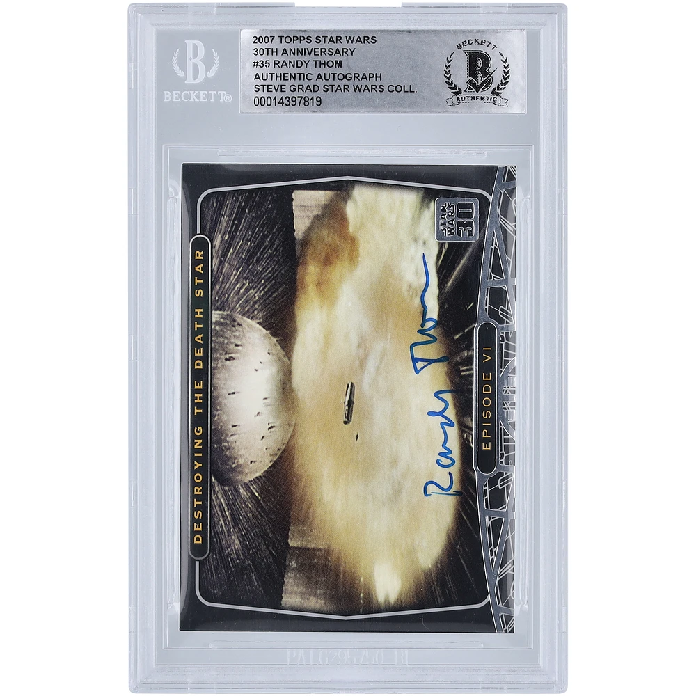 Randy Thom Star Wars Autographed 2007 Topps 30th Anniversary #35 BGS Authenticated Card