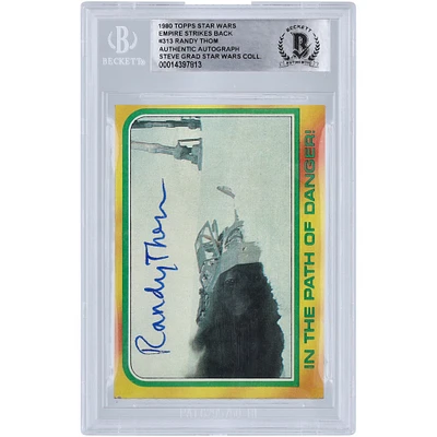 Randy Thom Star Wars Autographed 1980 Topps The Empire Strikes Back #313 BGS Authenticated Card