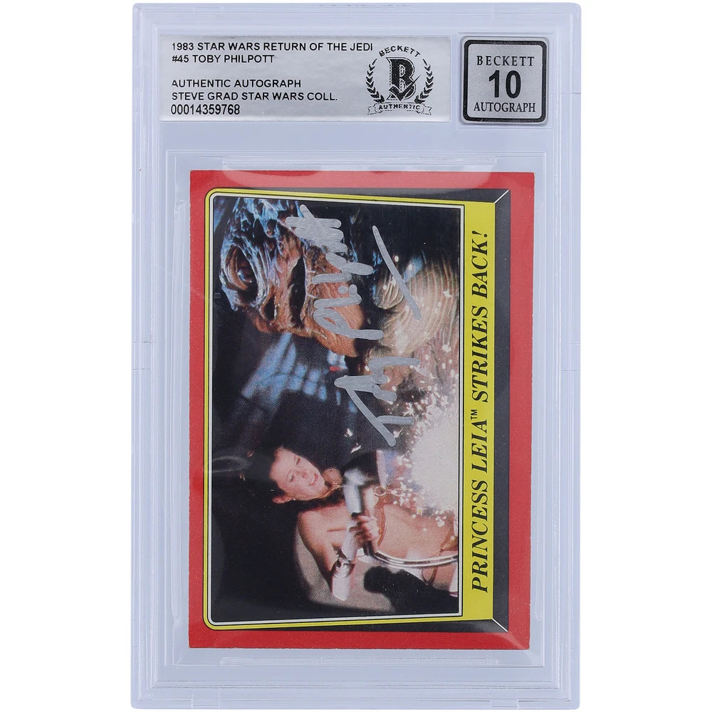 Toby Philpott Star Wars Autographed 1983 Topps Return of the Jedi #45 BGS Authenticated 10 Card