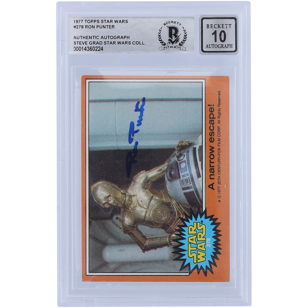 Ron Punter Autographed 1977 Topps Star Wars #278 BGS Authenticated 10 Card