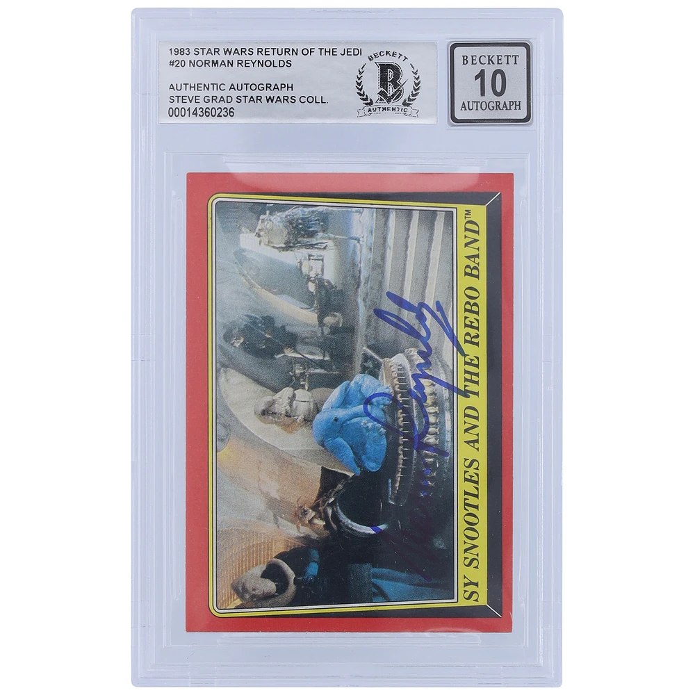 Norman Reynolds Star Wars Autographed 1983 Topps Return of the Jedi #20 BGS Authenticated 10 Card