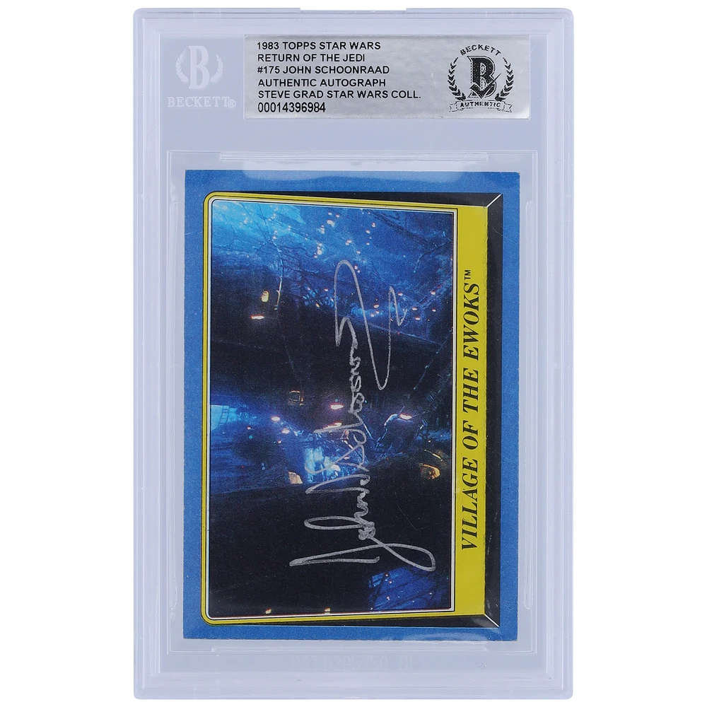 John Schoonraad Star Wars Autographed 1983 Topps Return of the Jedi #175 BGS Authenticated Card
