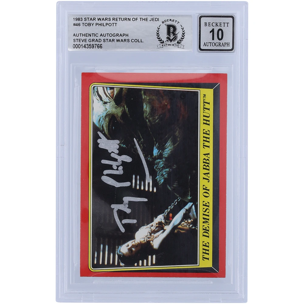 Toby Philpott Star Wars Autographed 1983 Topps Return of the Jedi #46 BGS Authenticated 10 Card