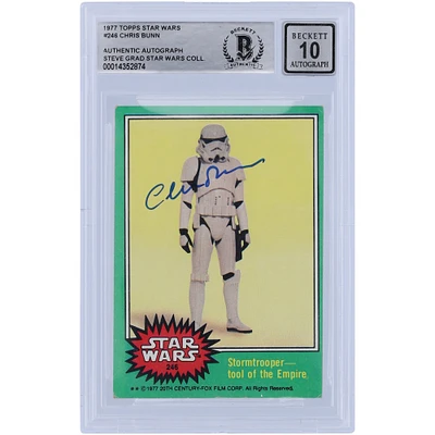 Chris Bunn Star Wars Autographed 1977 Topps Star Wars #246 BGS Authenticated 10 Card