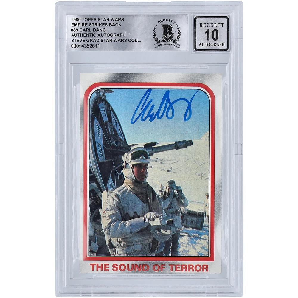 Carl Bang Star Wars Autographed 1980 Topps The Empire Strikes Back #39 BGS Authenticated 10 Card