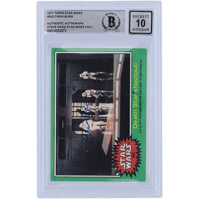 Chris Bunn Star Wars Autographed 1977 Topps Star Wars #242 BGS Authenticated 10 Card