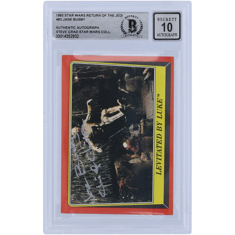 Jane Busby Star Wars Autographed 1983 Topps Return of the Jedi #83 BGS Authenticated 10 Card with "Chief Chirpa" Inscription - Silver Ink